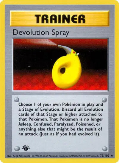 Devolution Spray - 72/102 - 1st Edittion - Base Set