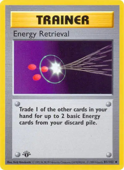 Energy Retrieval - 81/102 - 1st Edittion - Base Set