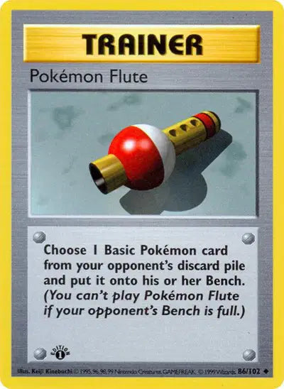 Pokemon Flute - 86/102 - 1st Edittion - Base Set