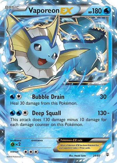 Vaporeon EX - 24/83 - Generations