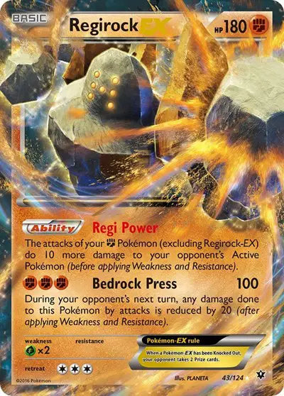 Regirock EX - 43/124 - Fates Collide