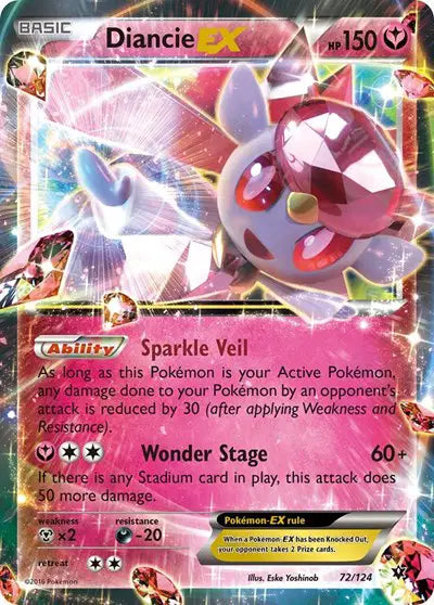 Diancie EX - 72/124 - Fates Collide