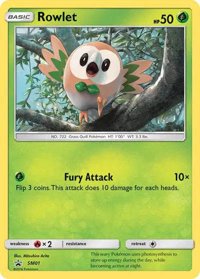 Rowlet - SM01 - Sun & Moon Promo