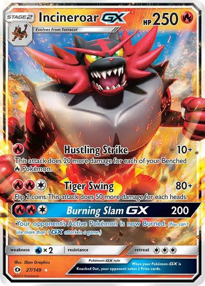 Incineroar GX - 27/149 - Sun & Moon