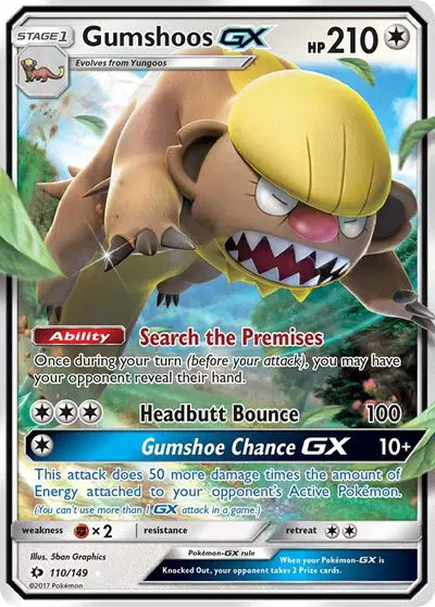 Gumshoos GX - 110/149 - Sun & Moon