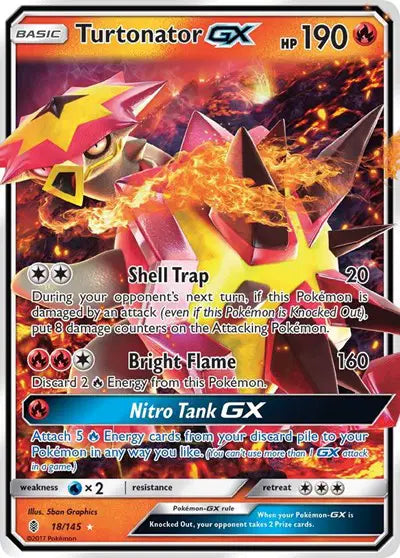 Turtonator GX - 18/145 - Guardians Rising