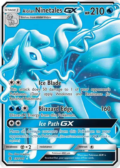 Alolan Ninetales GX - 132/145 - Guardians Rising