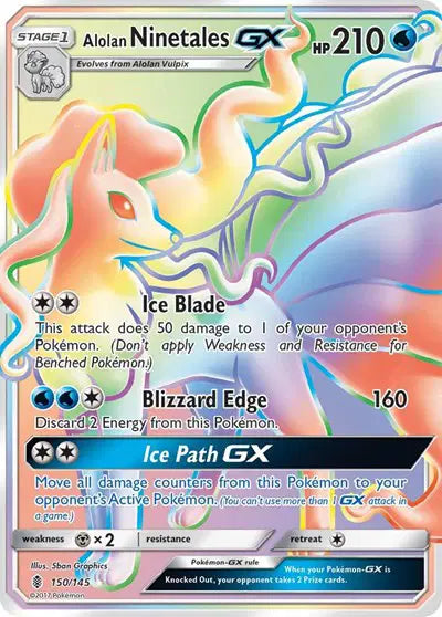 Alolan Ninetales GX - 150/145 - Guardians Rising