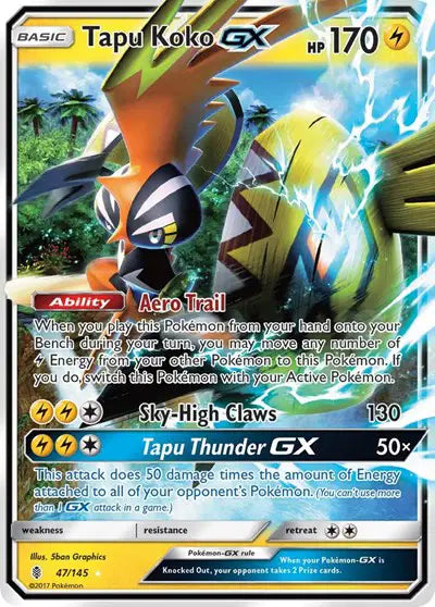 Tapu Koko GX - 47/145 - Guardians Rising