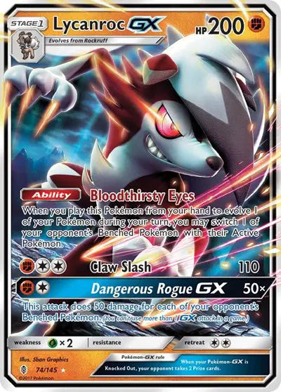 Lycanroc GX - 74/145 - Guardians Rising