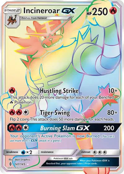 Incineroar GX - 147/145 - Guardians Rising