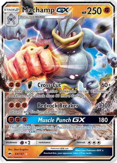 Machamp GX - 64/147 - Burning Shadows