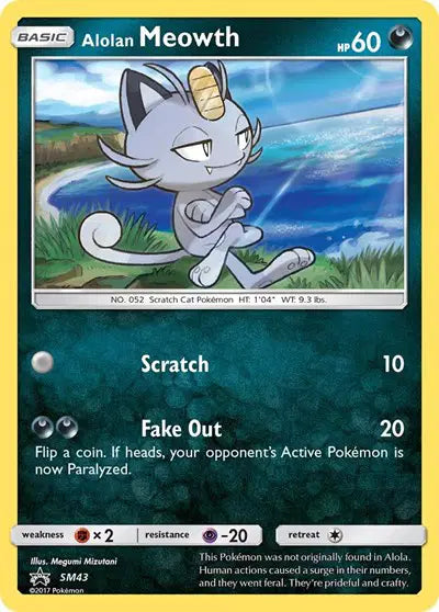 Alolan Meowth - SM43 - Sun & Moon Promo