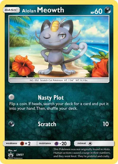 Alolan Meowth - SM51 - Sun & Moon Promo