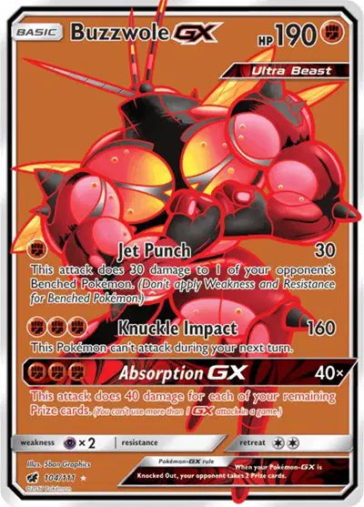 Buzzwole GX - 104/111 - Crimson Invasion