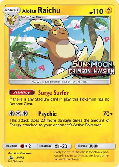 Alolan Raichu - SM72 - Sun & Moon Promo