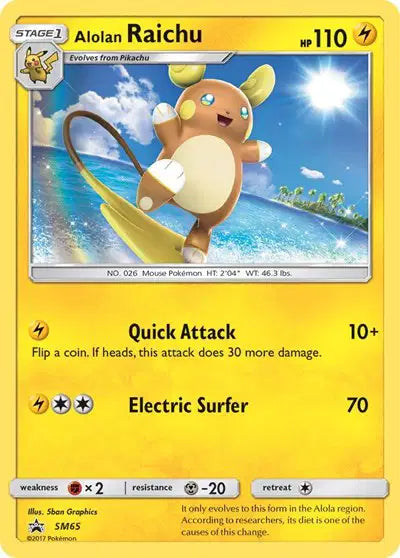 Alolan Raichu - SM65 - Sun & Moon Promo