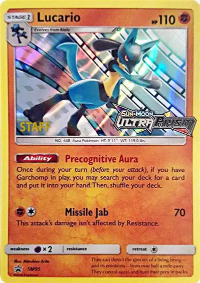 Lucario - SM95 - Staff - Sun & Moon Promo