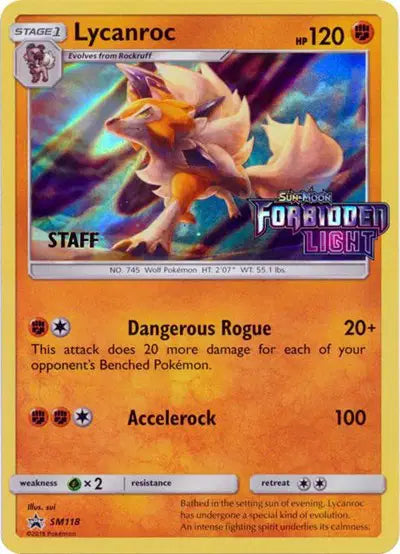 Lycanroc - SM118 - Staff - Sun & Moon Promo