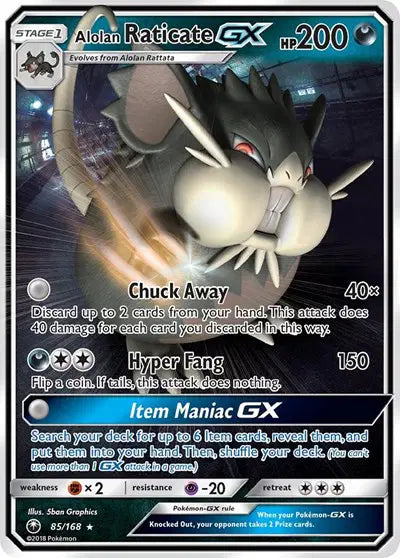 Alolan Raticate GX - 85/168 - Celestial Storm
