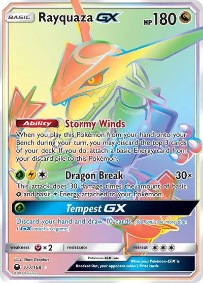 Rayquaza GX - 177/168 - Celestial Storm