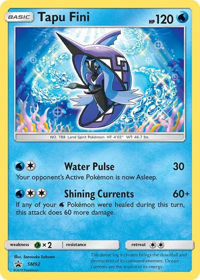 Tapu Fini - SM92 - Sun & Moon Promo