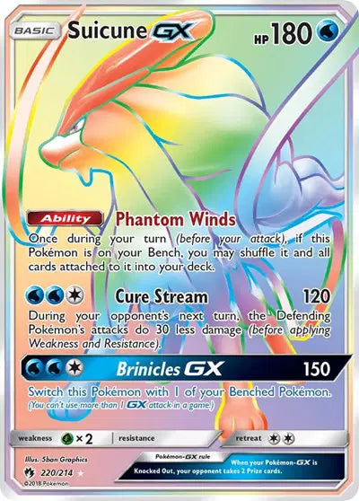 Suicune GX - 220/214 - Lost Thunder