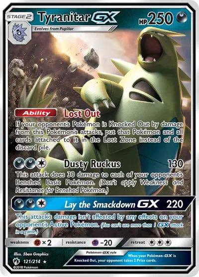 Tyranitar GX - 121/214 - Lost Thunder