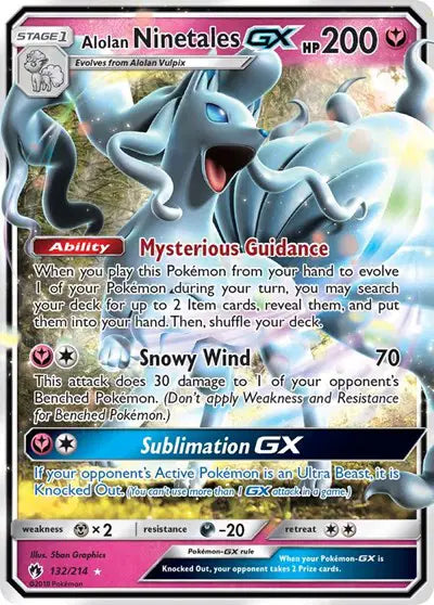Alolan Ninetales GX - 132/214 - Lost Thunder