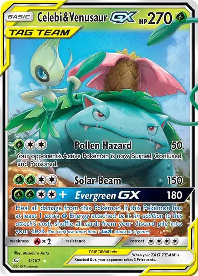 Celebi & Venusaur GX - 1/181 - Tag Team - Team Up