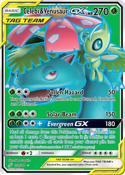 Celebi & Venusaur GX - 159/181 - Tag Team - Team Up