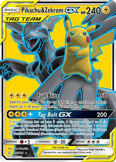 Pikachu & Zekrom GX - 162/181 - Tag Team - Team Up