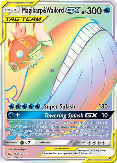 Magikarp & Wailord GX - 183/181 - Tag Team - Team Up