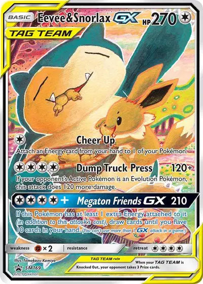 Eevee & Snorlax GX - SM169 - Tag Team - Sun & Moon Promo