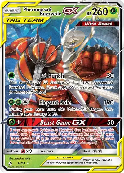 Pheromosa & Buzzwole GX - 1/214 - Tag Team - Unbroken Bonds