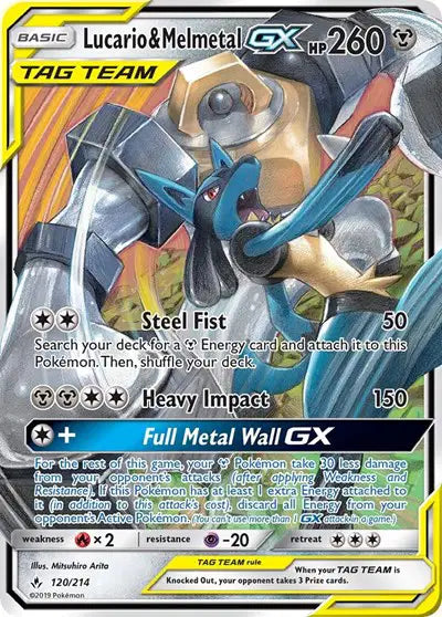 Lucario & Melmetal GX - 120/214 - Tag Team - Unbroken Bonds