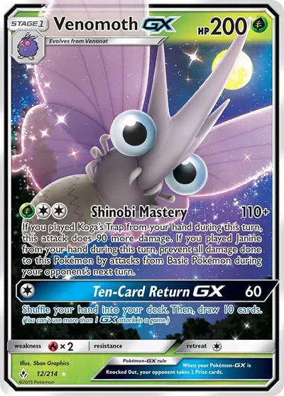 Venomoth GX - 12/214 - Unbroken Bonds