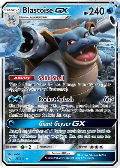 Blastoise GX - 35/214 - Unbroken Bonds