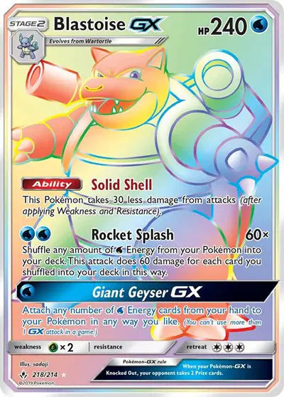 Blastoise GX - 218/214 - Unbroken Bonds