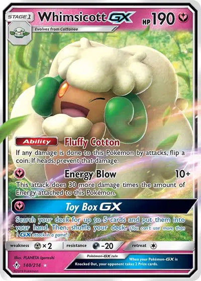 Whimsicott GX - 140/214 - Unbroken Bonds