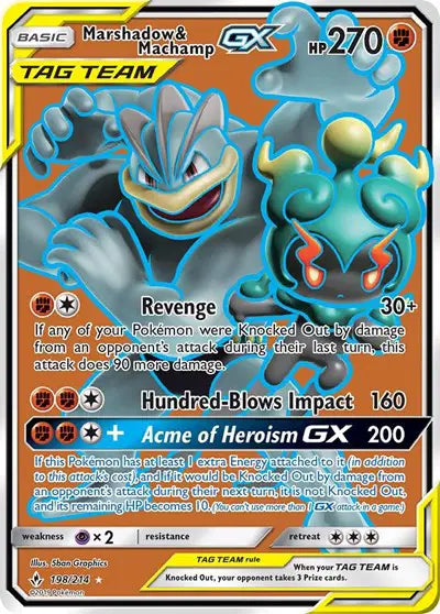 Marshadow & Machamp GX - 198/214 - Tag Team - Unbroken Bonds