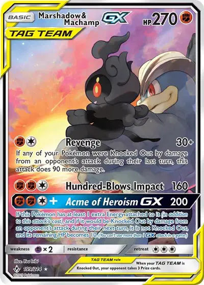 Marshadow & Machamp GX - 199/214 - Tag Team - Unbroken Bonds