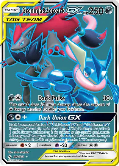 Greninja & Zoroark GX - 200/214 - Tag Team - Unbroken Bonds