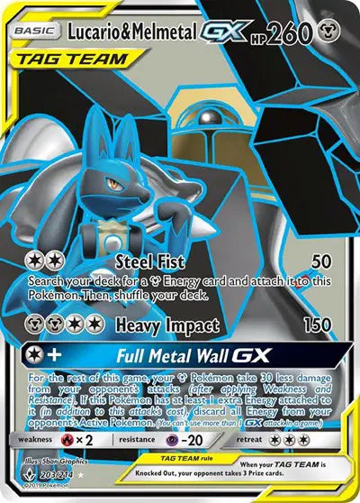 Lucario & Melmetal GX - 203/214 - Tag Team - Unbroken Bonds