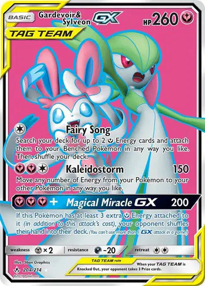 Gardevoir & Sylveon GX - 204/214 - Tag Team - Unbroken Bonds