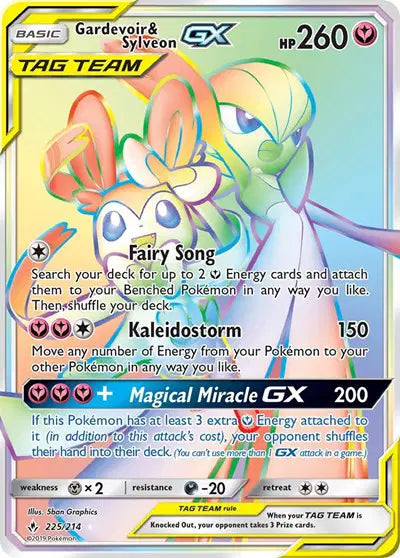 Gardevoir & Sylveon GX - 225/214 - Tag Team - Unbroken Bonds