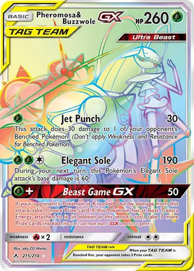 Pheromosa & Buzzwole GX - 215/214 - Tag Team - Unbroken Bonds