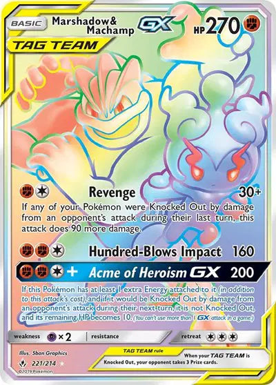 Marshadow & Machamp GX - 221/214 - Tag Team - Unbroken Bonds