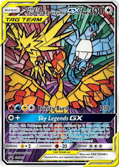 Moltres & Zapdos & Articuno GX - SM210 - Tag Team - Sun & Moon Promo