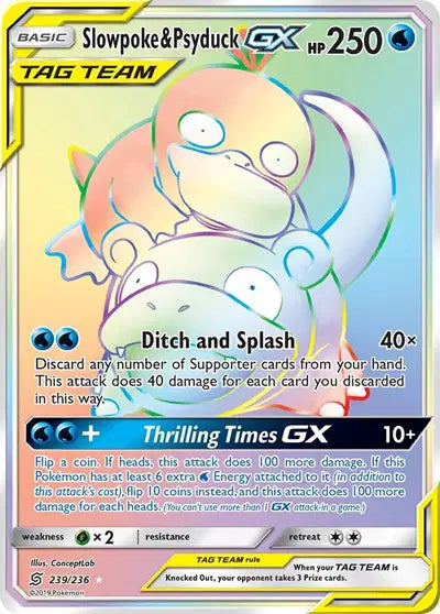 Slowpoke & Psyduck GX - 239/236 - Tag Team - Unified Minds
